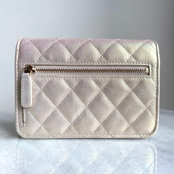 Mini Wallet On Chain WOC in 20B Iridescent Ivory