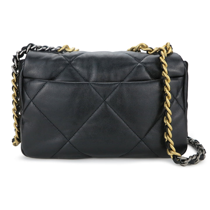 Chanel Medium 19 Flap Bag Black Lambskin Mixed Hardware