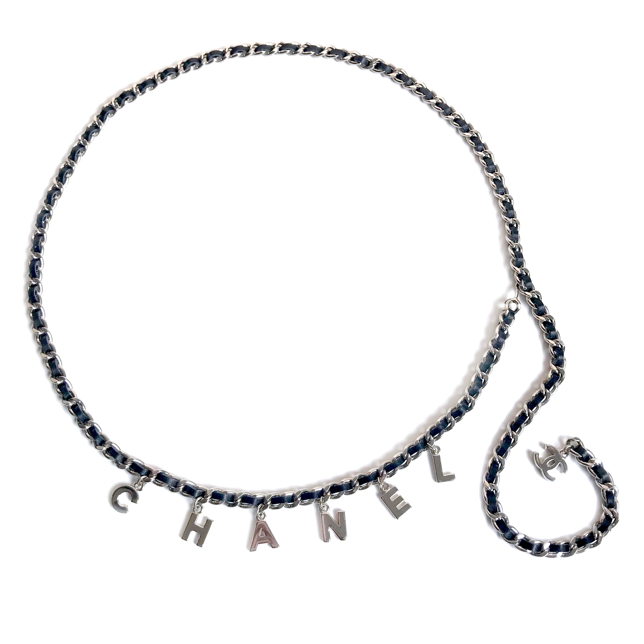 Chanel CC Quilted Letter Medallion Chain Belt