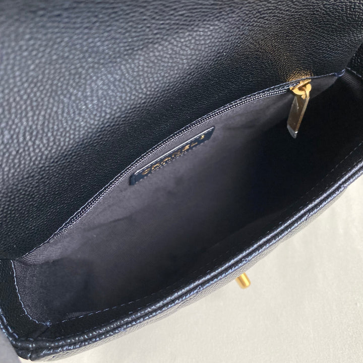 CHANEL My Perfect Mini Flap Bag in Iridescent Black Caviar - Dearluxe.com