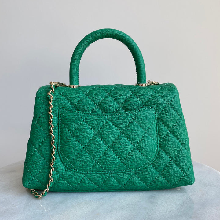 chanel mini green bag
