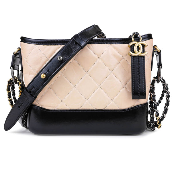 CHANEL Small Gabrielle Hobo Bag in Beige and Black - Dearluxe.com