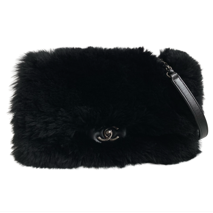 Chanel Black Rabbit Fur Bag