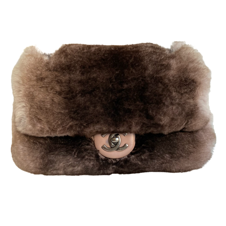Chanel Ombré Brown Orylag Rabbit Fur Medium Flap Bag