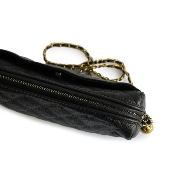 Chanel Vintage Black Caviar Mini Top Handle Bag ○ Labellov ○ Buy
