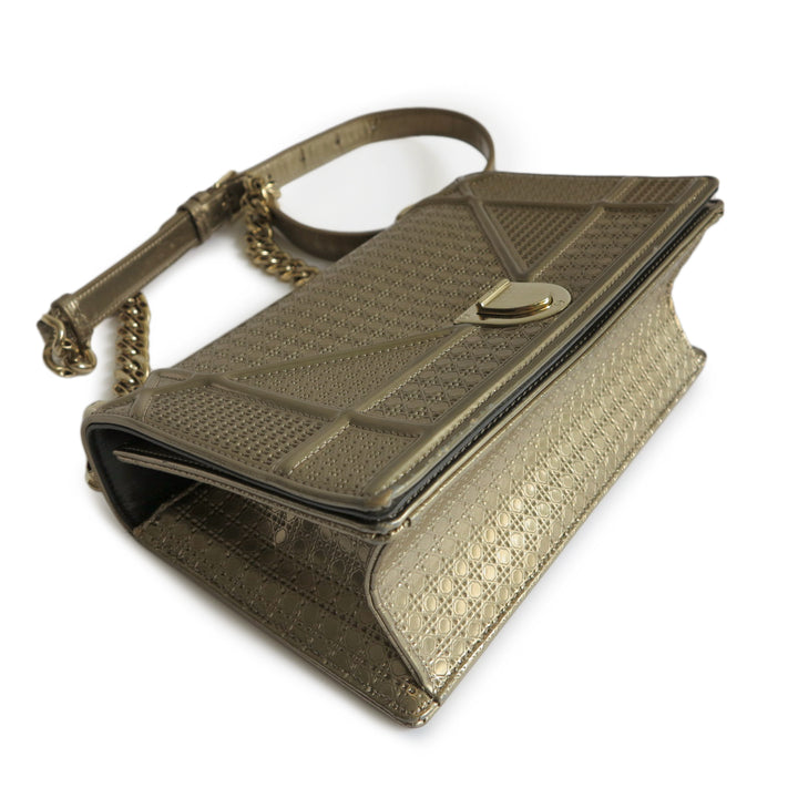 Dior White Patent Leather Small Diorama Shoulder Bag