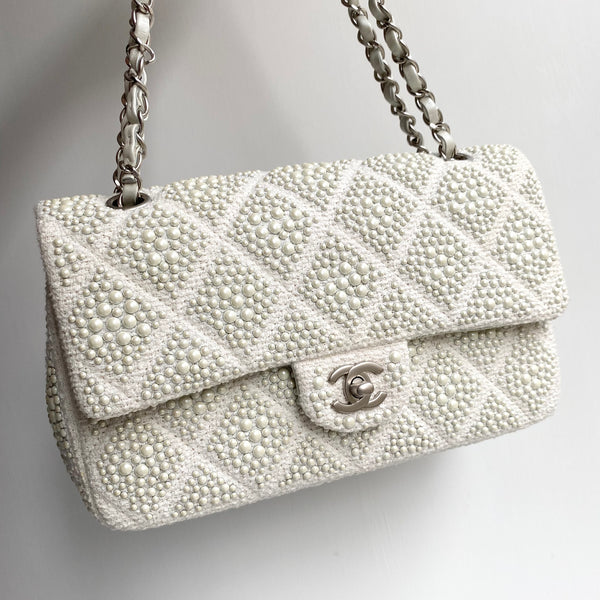 Authentic Chanel Coco Rain Flap Lambskin Handbag