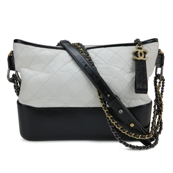 CHANEL Medium Gabrielle Hobo Bag in White Aged Calfskin - Dearluxe.com