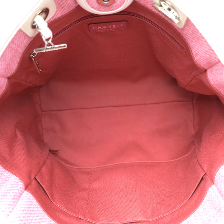 Small Deauville Tote in Pink Canvas