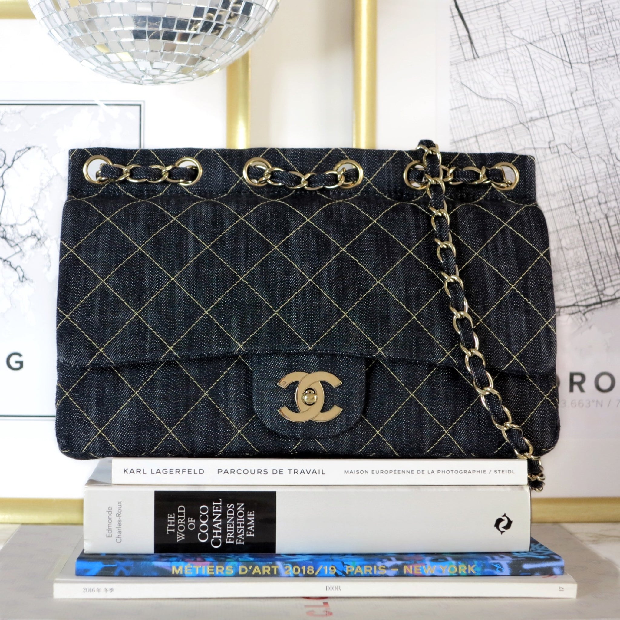 Chanel 2022 Small Denim Mood Flap Bag  Blue Shoulder Bags Handbags   CHA726256  The RealReal