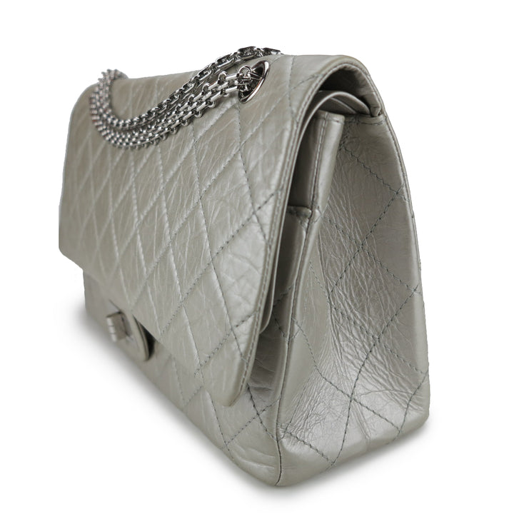 Chanel Gray Quilted Aged Calfskin Reissue 2.55 227 Double Flap Bag, myGemma, QA