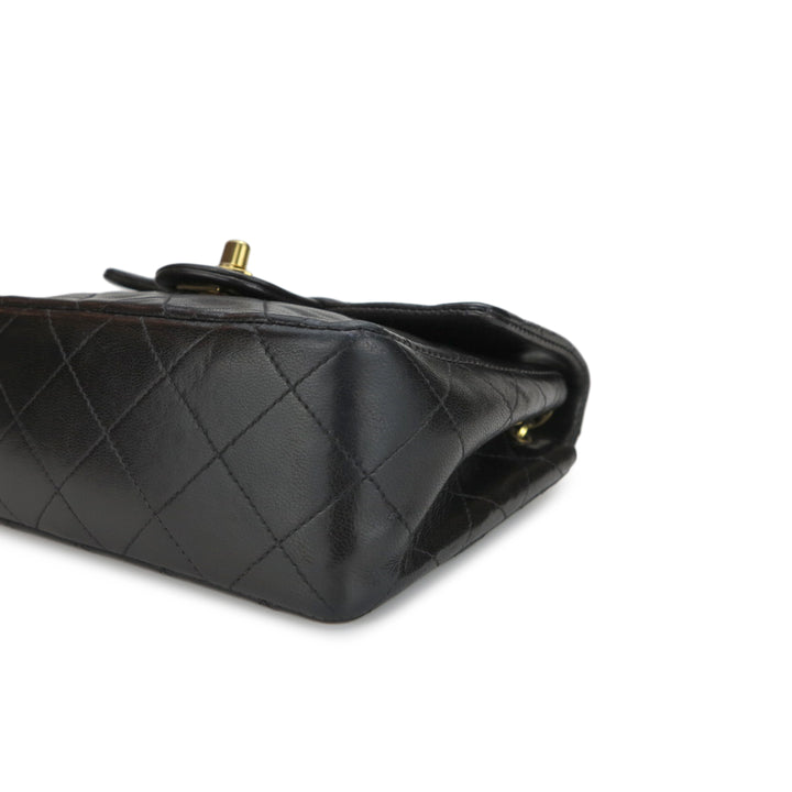 CHANEL Vintage Classic Mini Square Flap Bag in Black Lambskin – Dearluxe