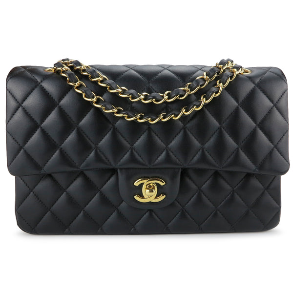 Chanel Classic Medium Double Flap in Black Caviar Leather with Shiny Gold  Hardware  SOLD