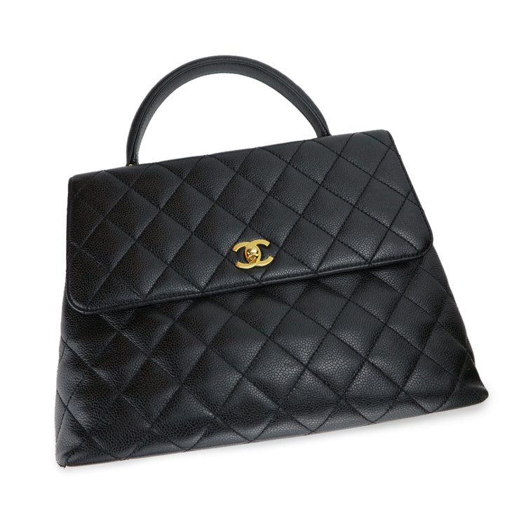 Chanel Kelly Handbag Black Caviar Leather – Timeless Vintage Company