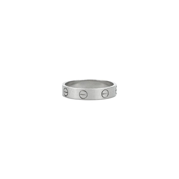 CARTIER Love Ring Wedding Band in 18k White Gold - Dearluxe.com