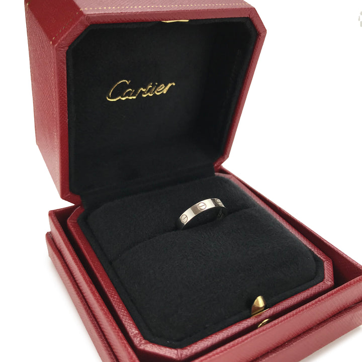 CARTIER Love Ring Wedding Band in 18k White Gold - Dearluxe.com