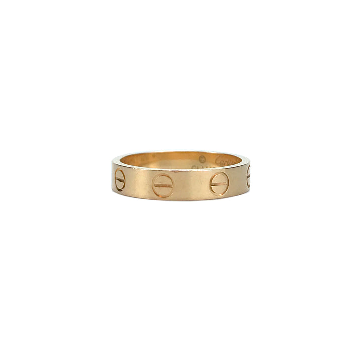 CARTIER Love Ring Wedding Band in 18k Pink Gold - Dearluxe.com