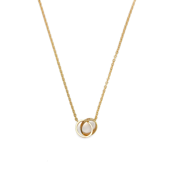 CARTIER Interlocking Love Necklace in 18k Pink Gold - Dearluxe.com