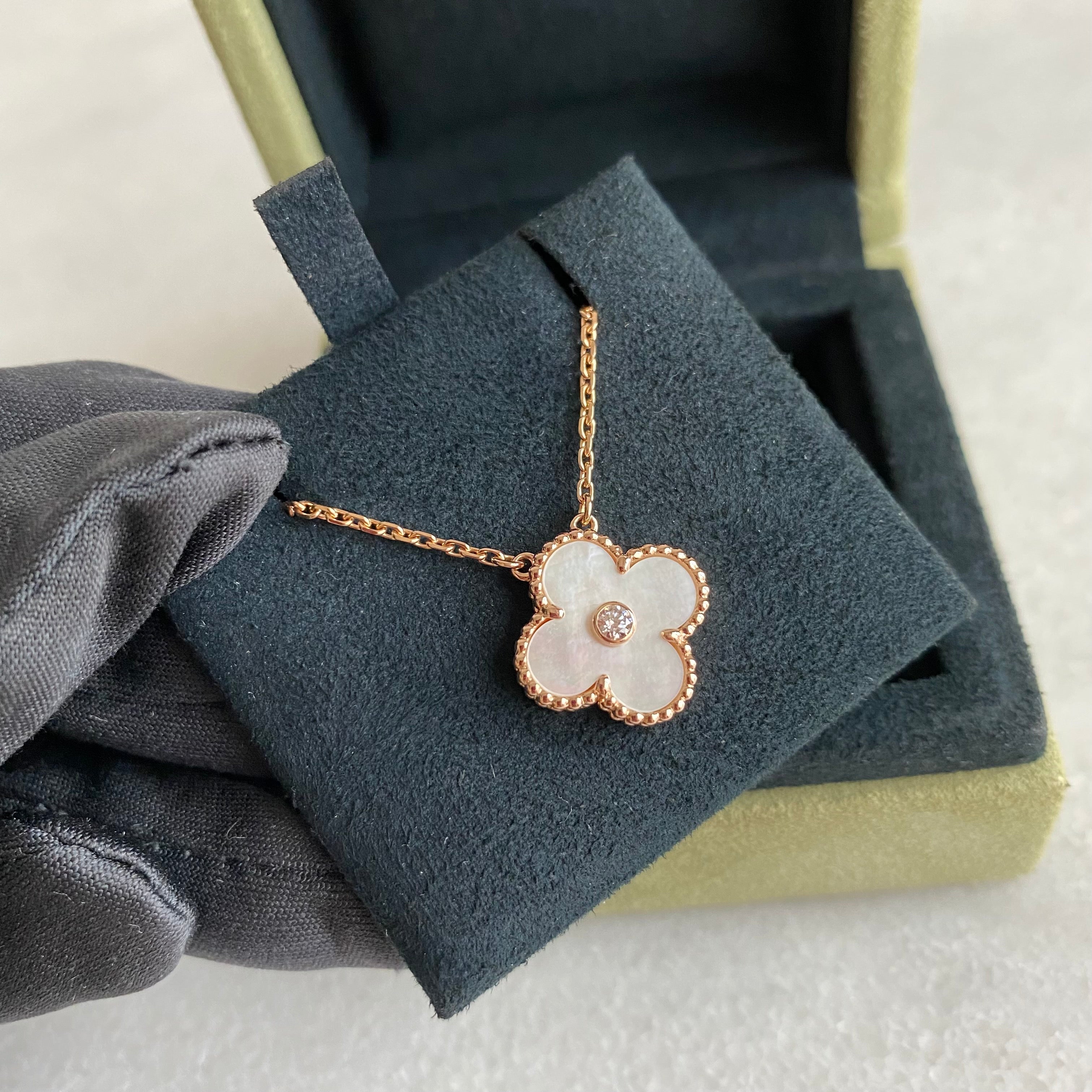 VAN CLEEF & ARPELS Vintage Alhambra 2012 Holiday Diamond Pendant