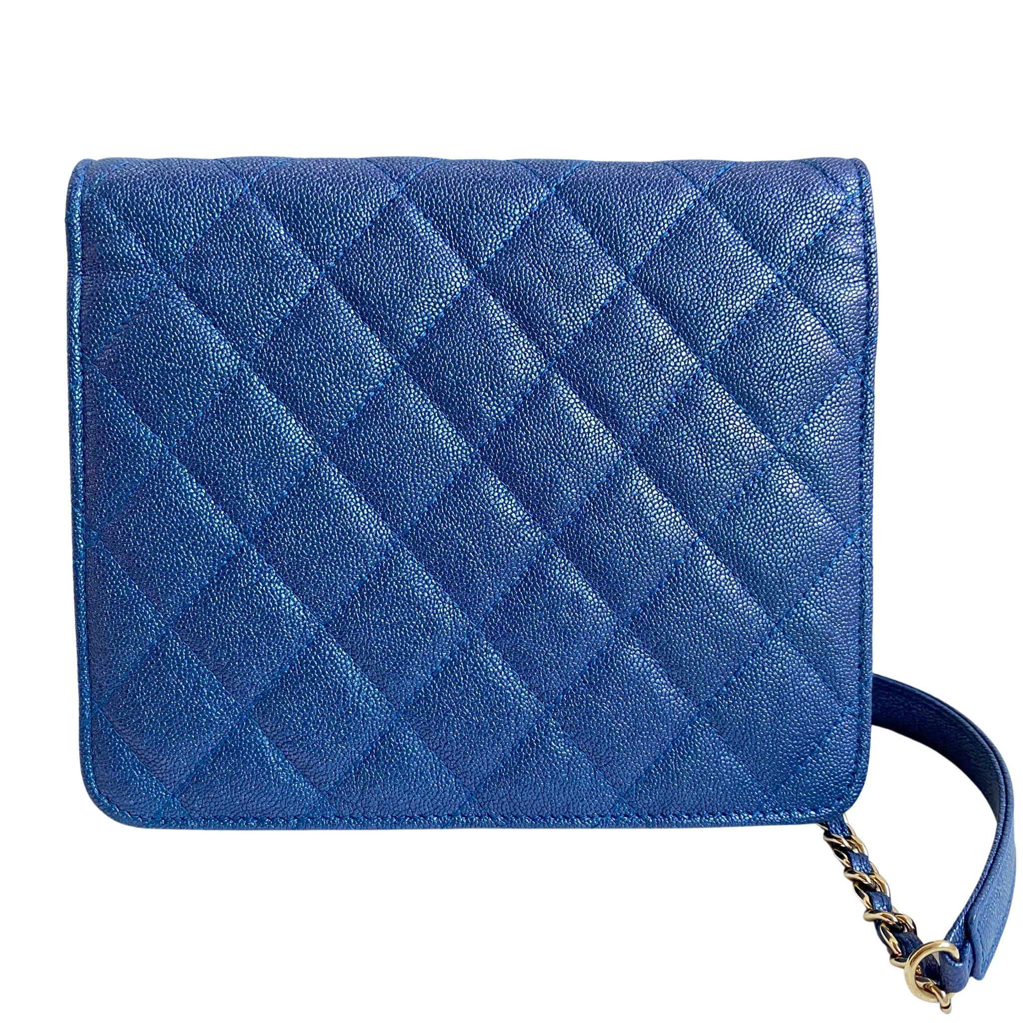 Chanel Square Wallet on Chain Quilted Caviar at 1stDibs
