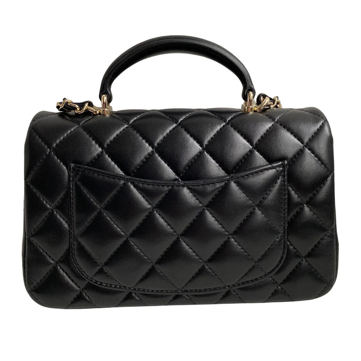 Partial payment: Chanel Classic Mini Rectangular 21B So Black Quilted  Lambskin Black hardware