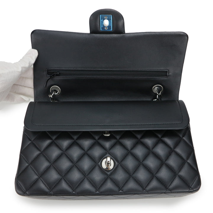 CHANEL Medium Classic Double Flap Bag in Black Lambskin - Dearluxe.com