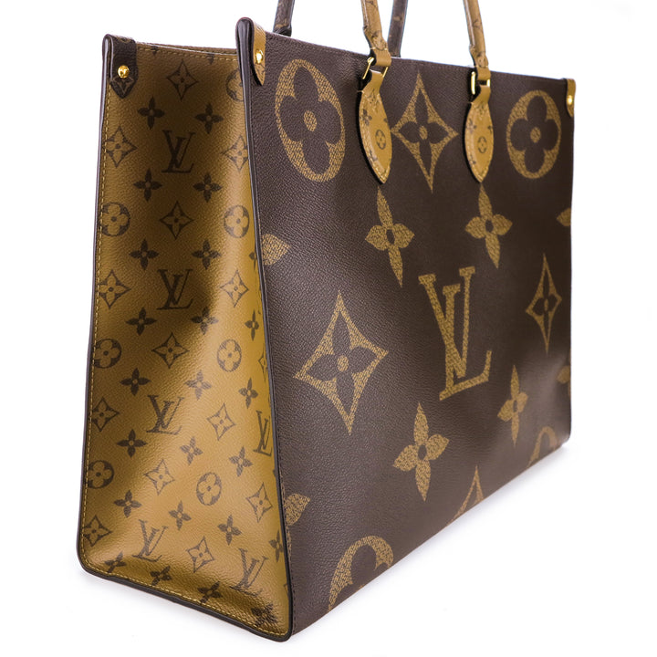 Louis Vuitton Onthego Tote Bag in Giant Reverse Monogram | Dearluxe