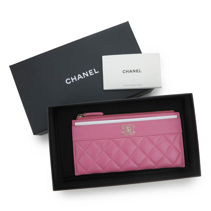 CHANEL Long Flat Mademoiselle Wallet Pouch in Pink - Dearluxe.com