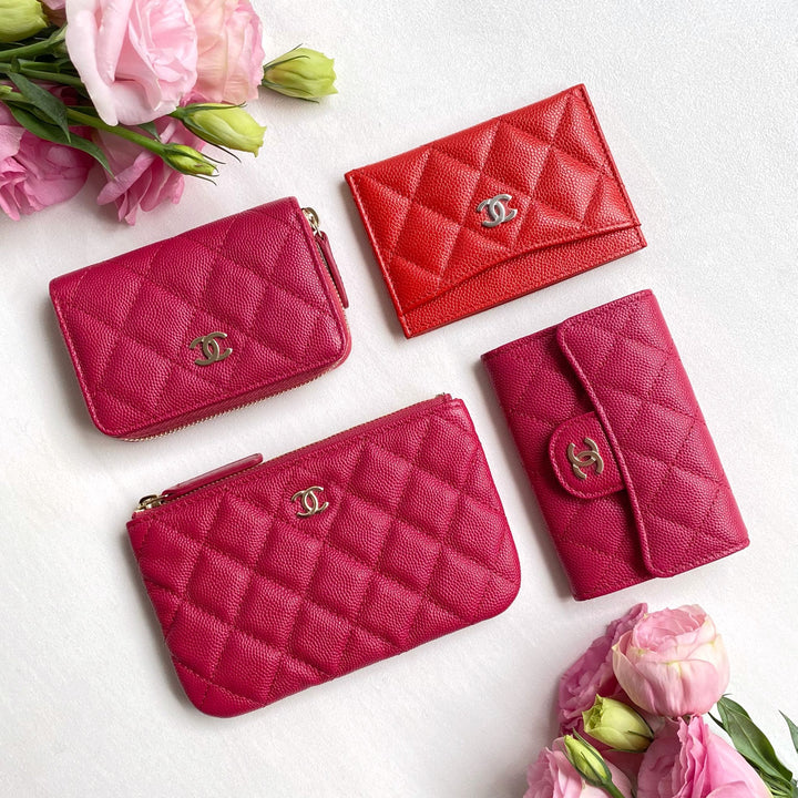 CHANEL Classic Card Holder in Red Caviar Dearluxe