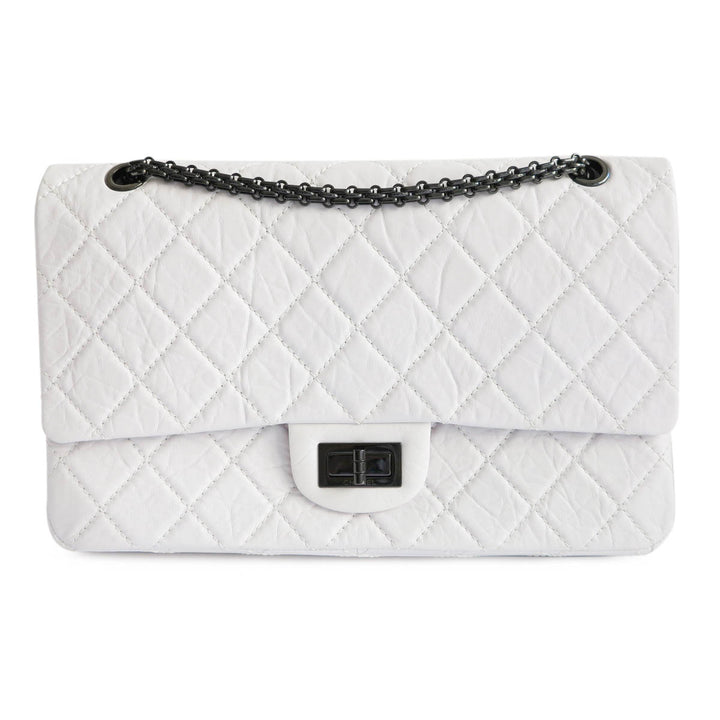 CHANEL Reissue Flap Bag Size 227 in White Aged Calfskin