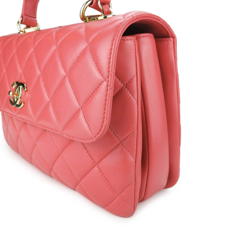 CHANEL Trendy CC Top Handle Flap Bag- Coral – ALB