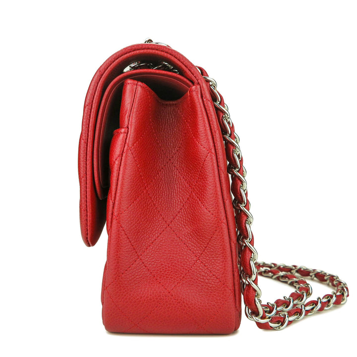 Chanel Red Jumbo Flap 2.55 Shiny Alligator Bag Gold Hardware