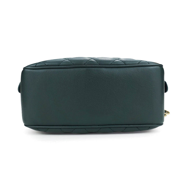 CHANEL Small CC Vanity Case Camera Bag in Dark Green Calfskin - Dearluxe.com