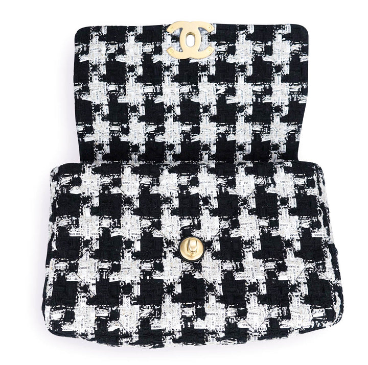 CHANEL CHANEL 19 Small Flap Bag in Ribbon Houndstooth Tweed - Dearluxe.com