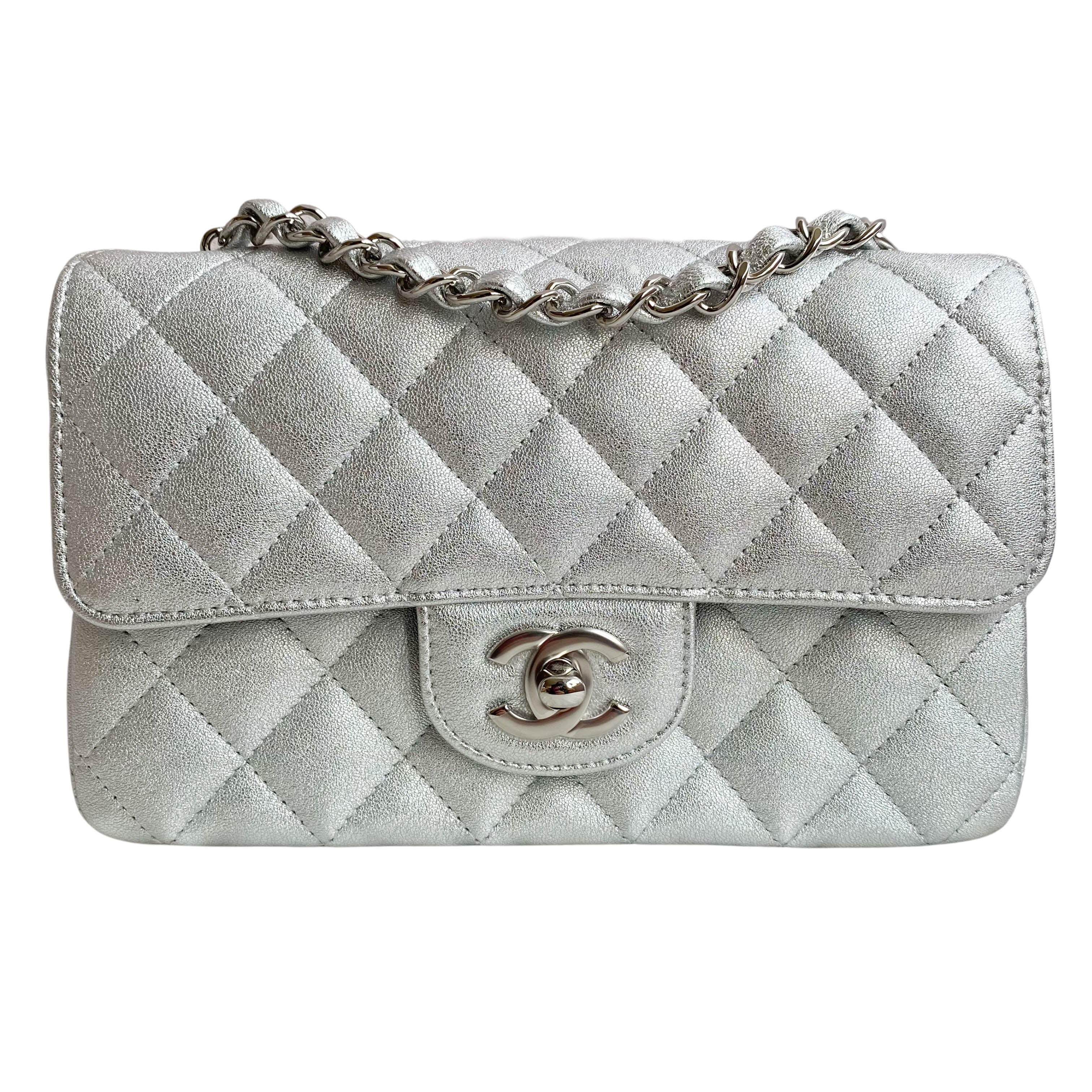 Chanel Mini Silver Caviar - Brand New!