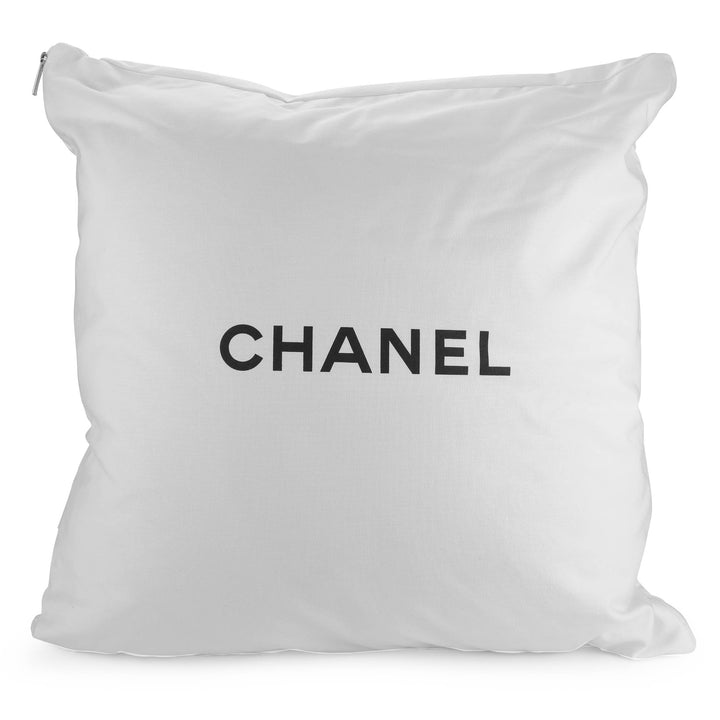 CHANEL Merino Wool Cashmere CC Pillow Cushion in Beige Off-White - Dearluxe.com