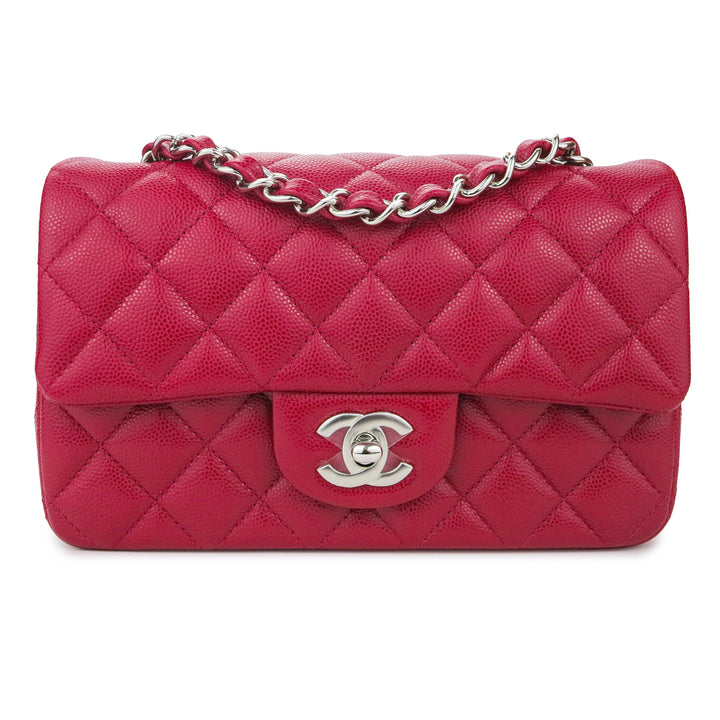BNIB Chanel Mini Chevron Bag in Gorgeous Raspberry Pink from 18B, Luxury,  Bags & Wallets on Carousell