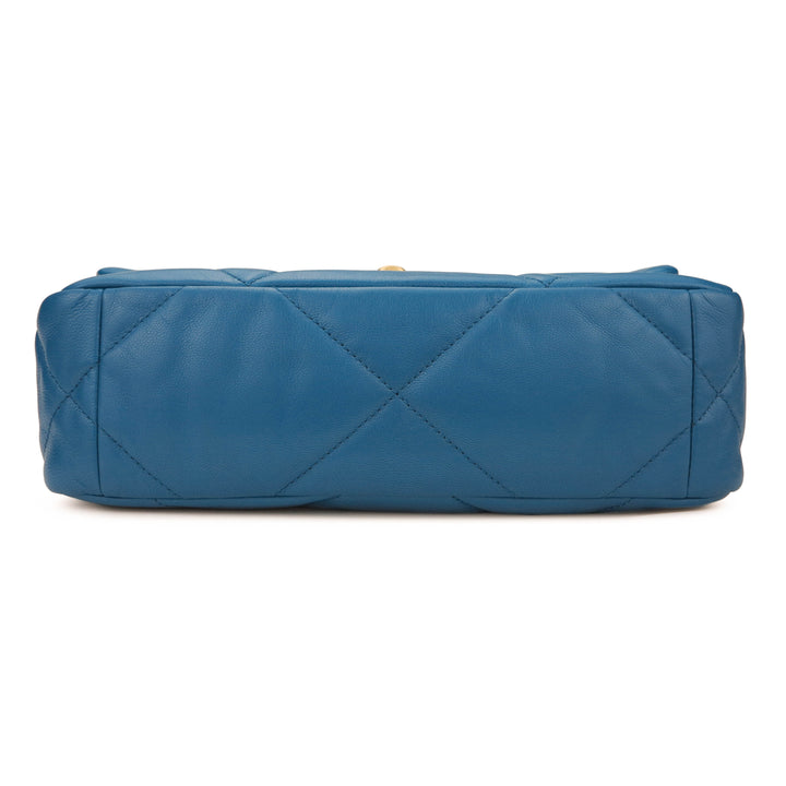 CHANEL CHANEL 19 Small Flap Bag in Teal Blue Lambskin - Dearluxe.com