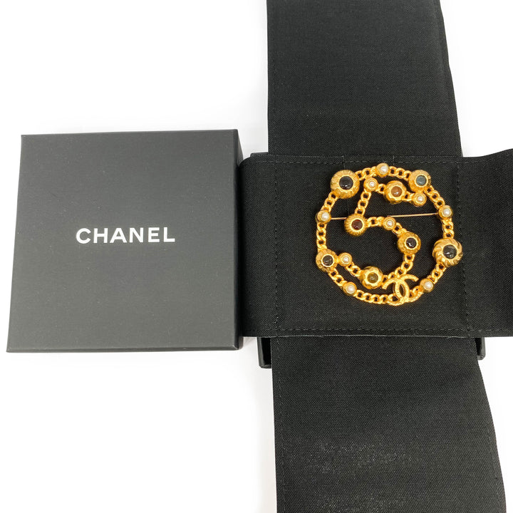 CHANEL No. 5 Gold Chain Large Brooch 18K - Dearluxe.com