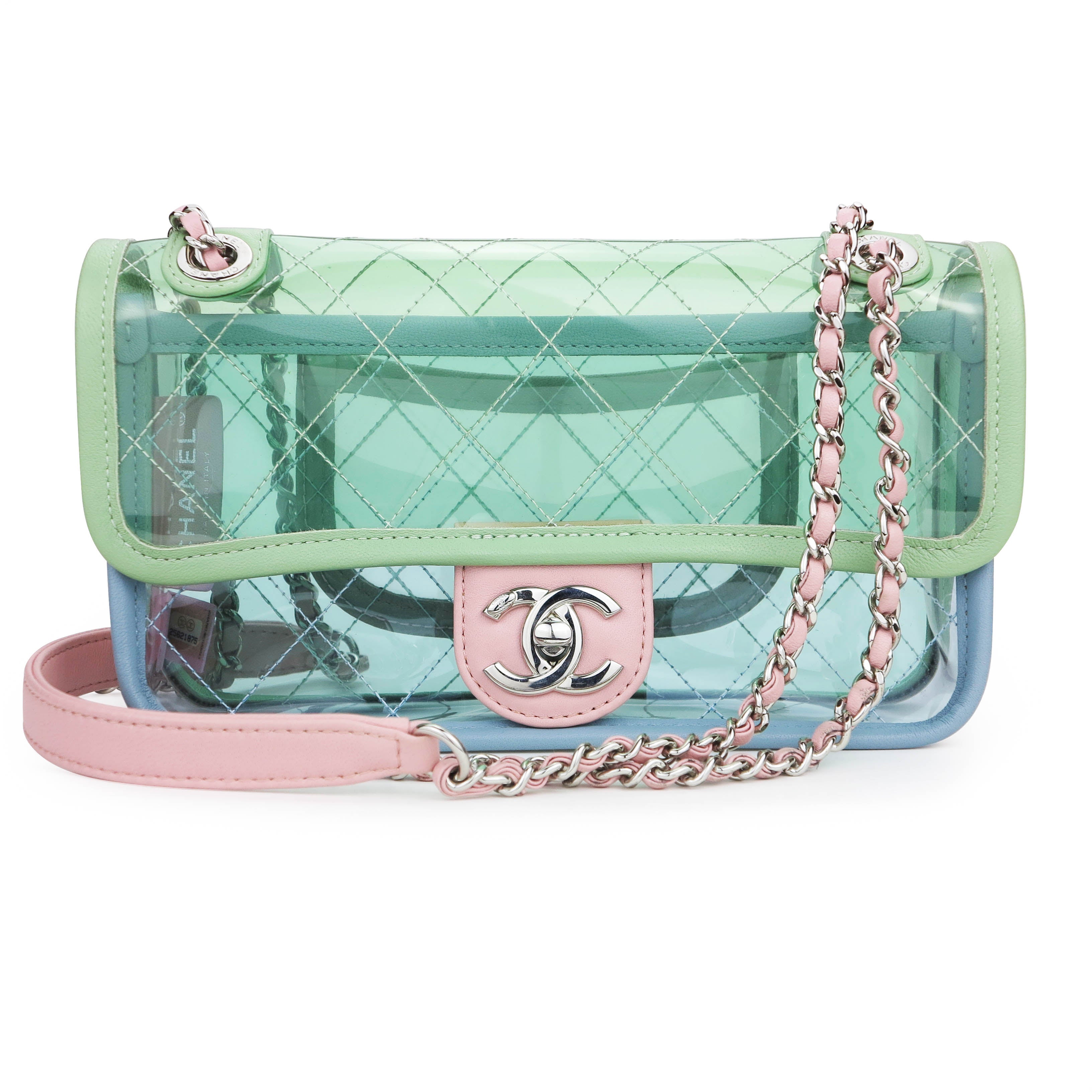 Chanel Pastel PVC & Leather Coco Splash Mini Flap Bag by WP