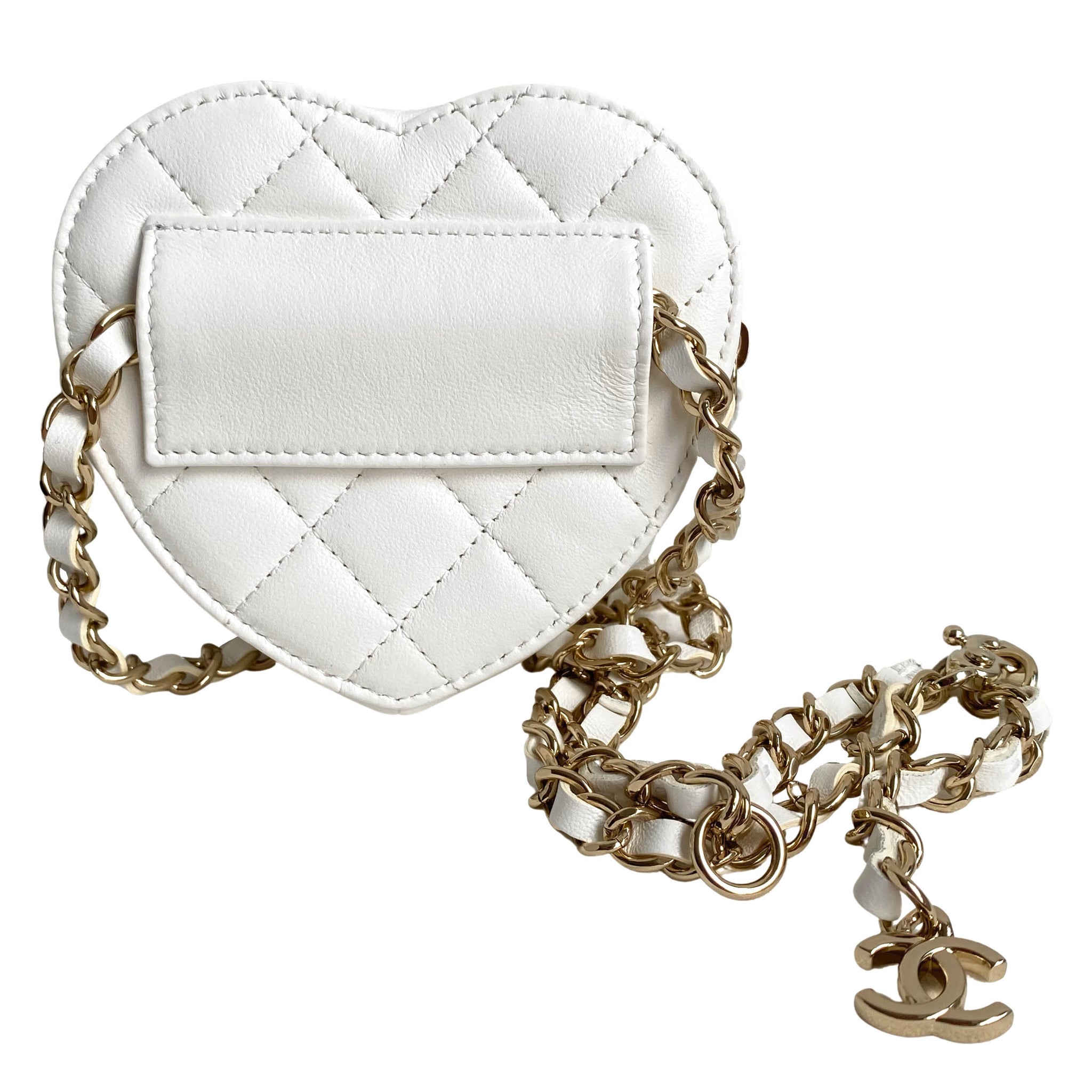 Chanel White Quilted Belt Bag Leather ref703353  Joli Closet