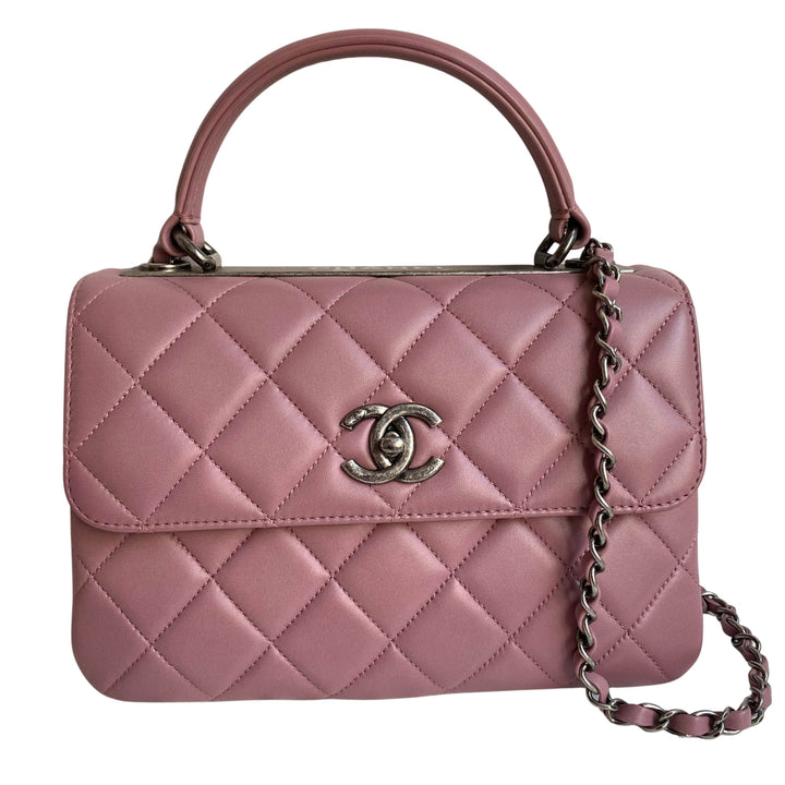 Chanel Trendy CC Top Handle Flap Bag- Coral