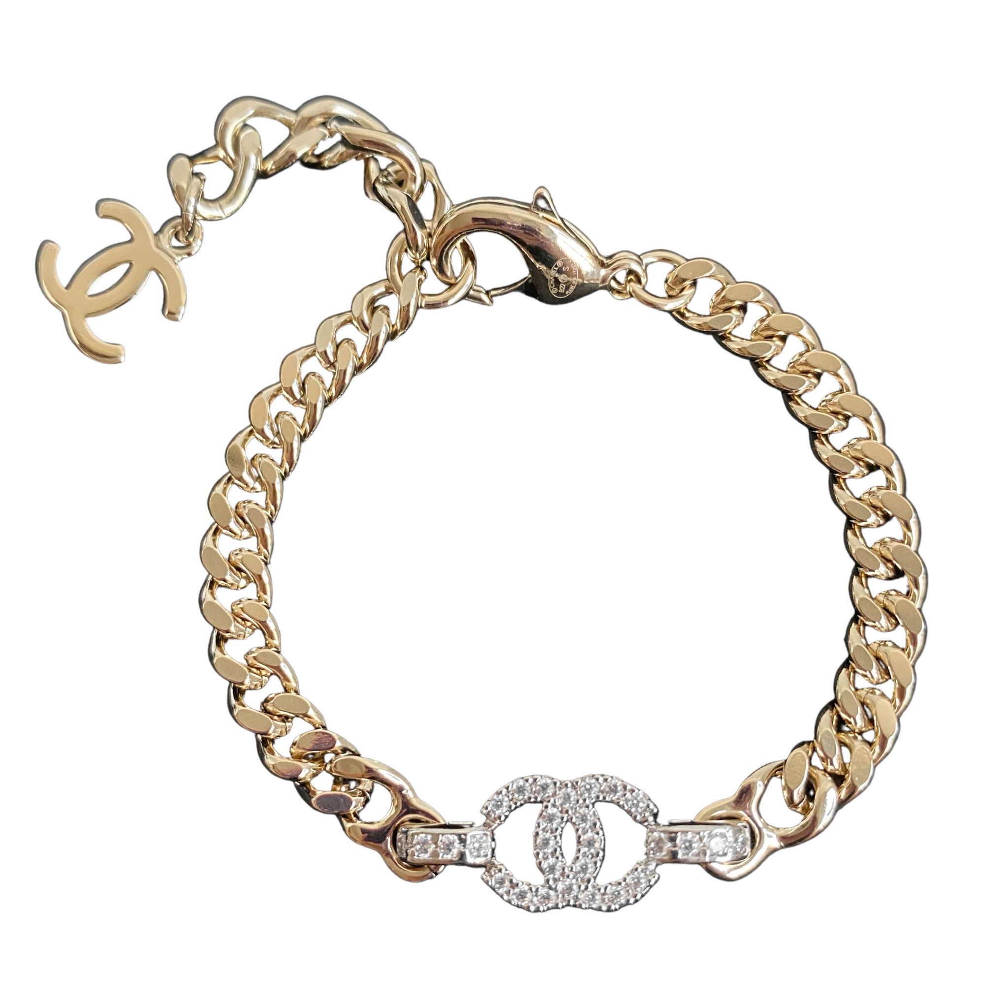 Chanel Gold CC Bangle Golden Metal ref189726  Joli Closet