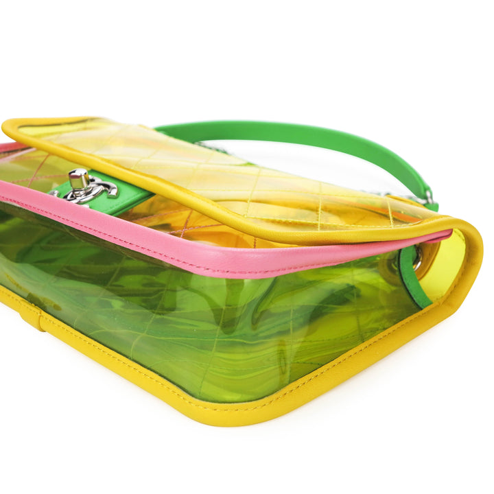 Coco Splash Yellow PVC Medium Flap Bag