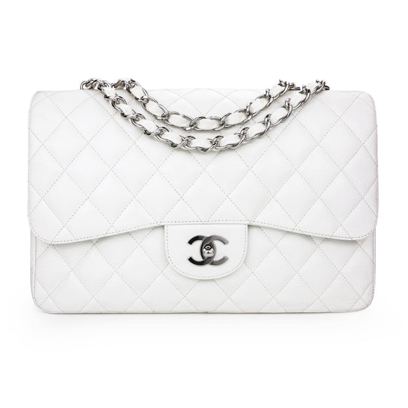 White chanel jumbo caviar Clearance