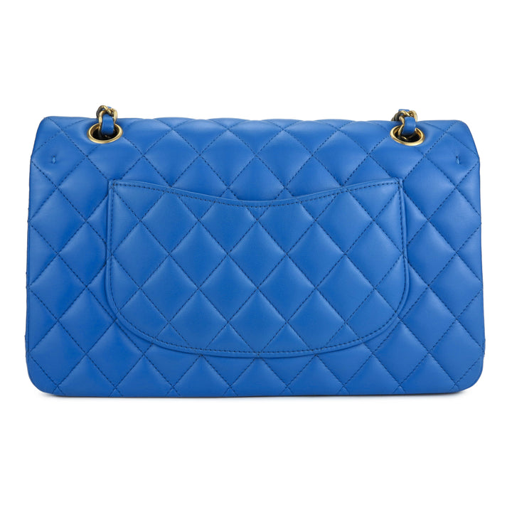 CHANEL Medium Classic Double Flap Bag in Blue Lambskin GHW - Dearluxe.com