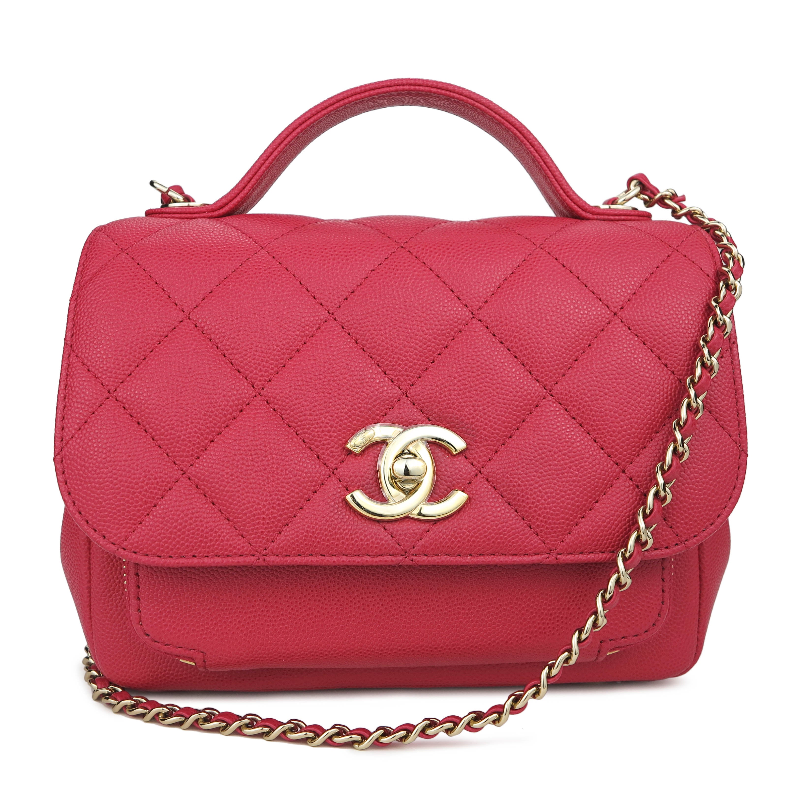 Chanel Small Business Affinity Shopping Bag - Pink Handle Bags