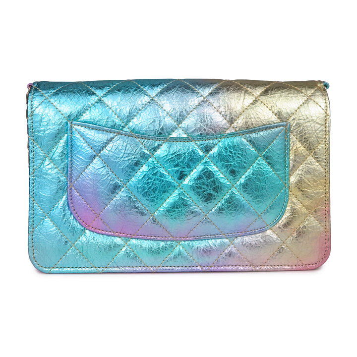 Chanel Metallic 2020 Multicolor Tweed Wallet on Chain