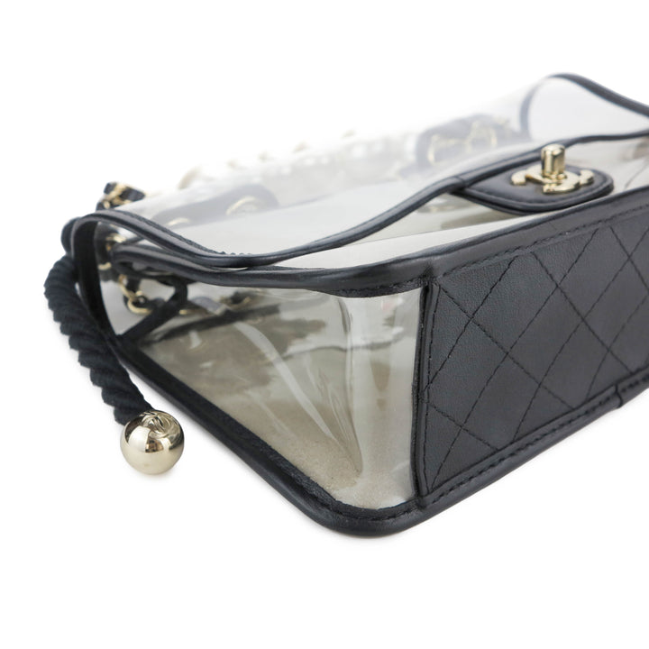 CHANEL Coco Sand Pearl Strap PVC Medium Flap Bag - Dearluxe.com