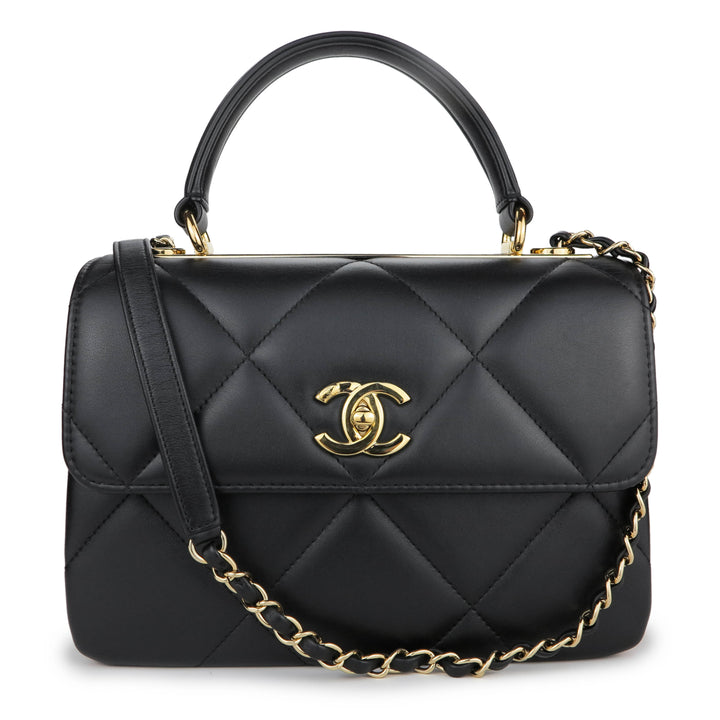 Chanel trendy cc small black, Chanel top handle bag